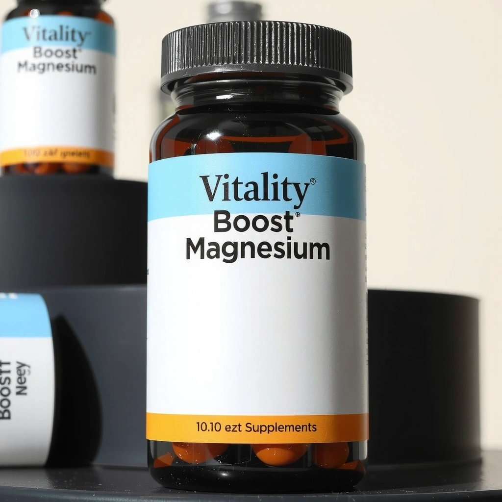 Thumbnail of Vitality Boost Magnesium bottle from an angle