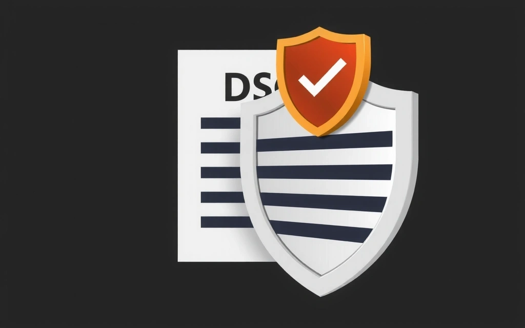 Abstract image of a shield protecting a document, symbolizing liability protection